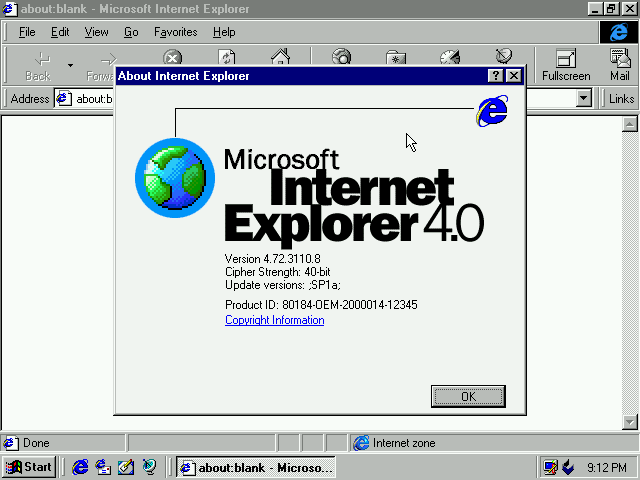 internet explorer 4.0